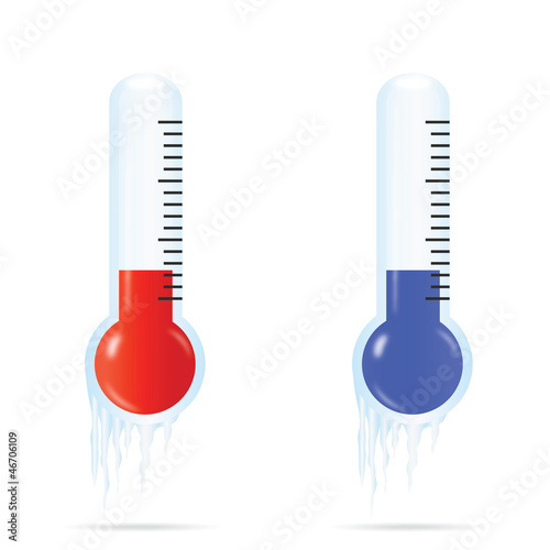 Thermometer measuring cold temperature