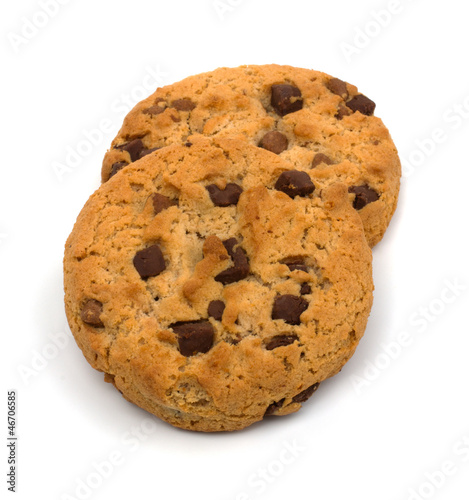 Chocolate Chip Cookie isolated on white