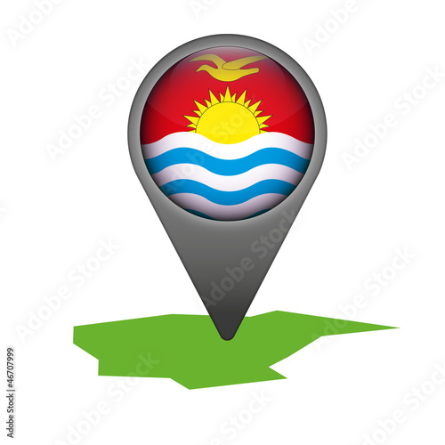 Kiribati Markierung Flagge Icon Button