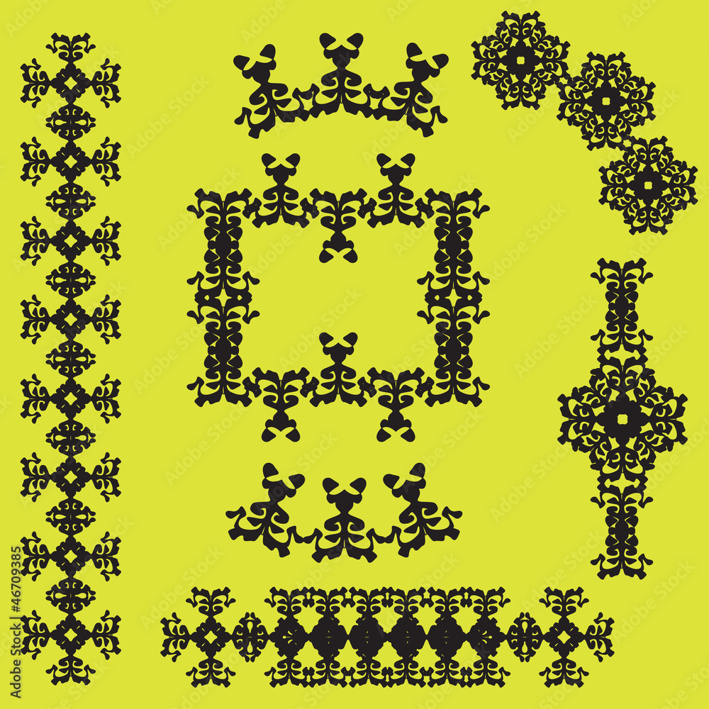 calligraphic vector set calligraphic vector set