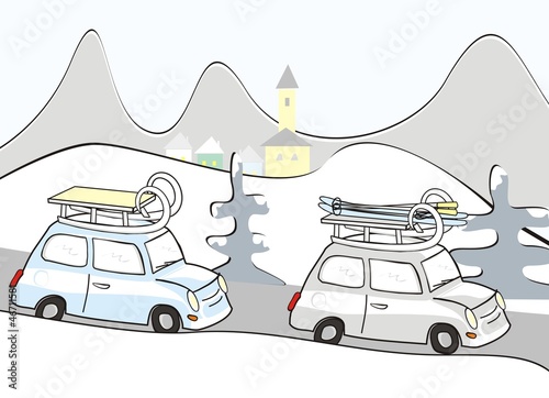 car and landscap
