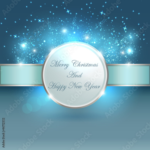 Blue light for christmas banner