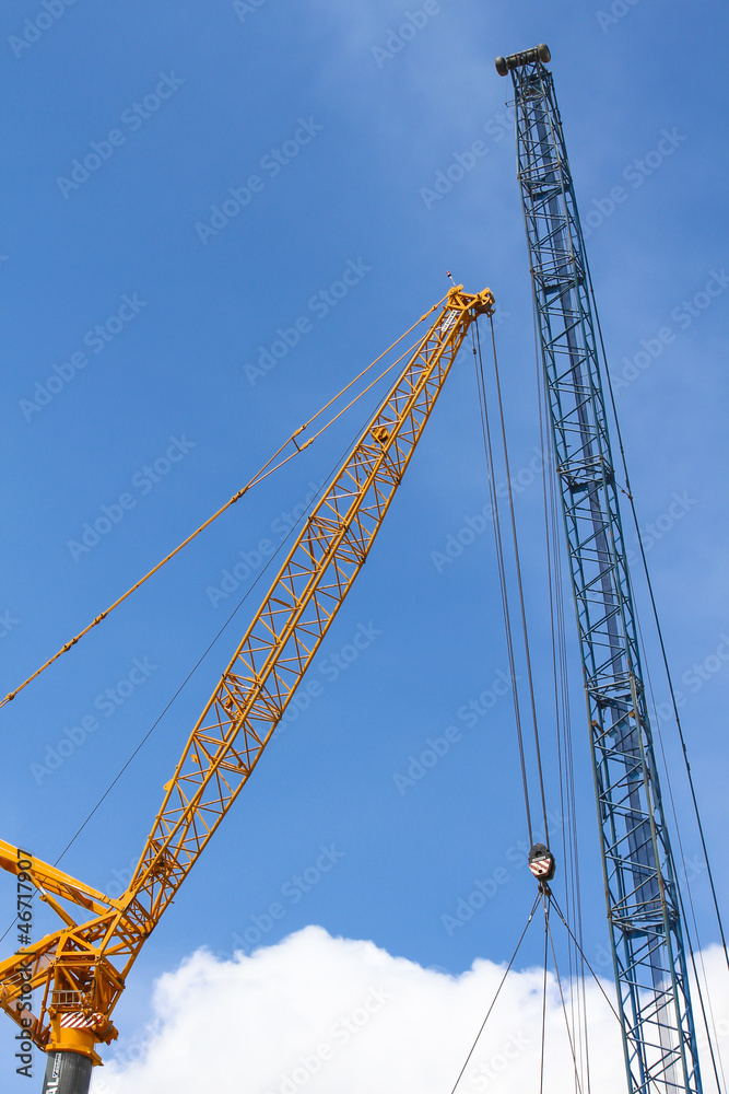 Crane with blue sky Crane with blue sky