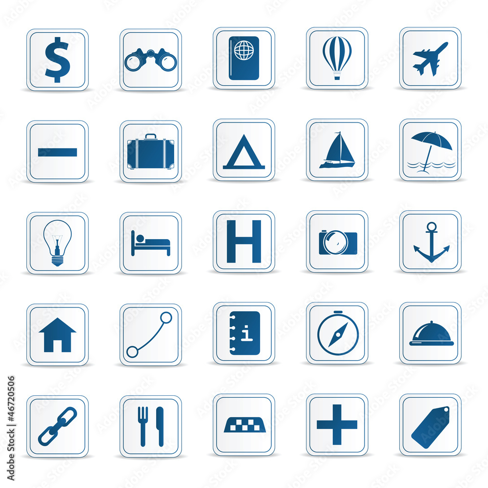 Travel icons set Travel icons set