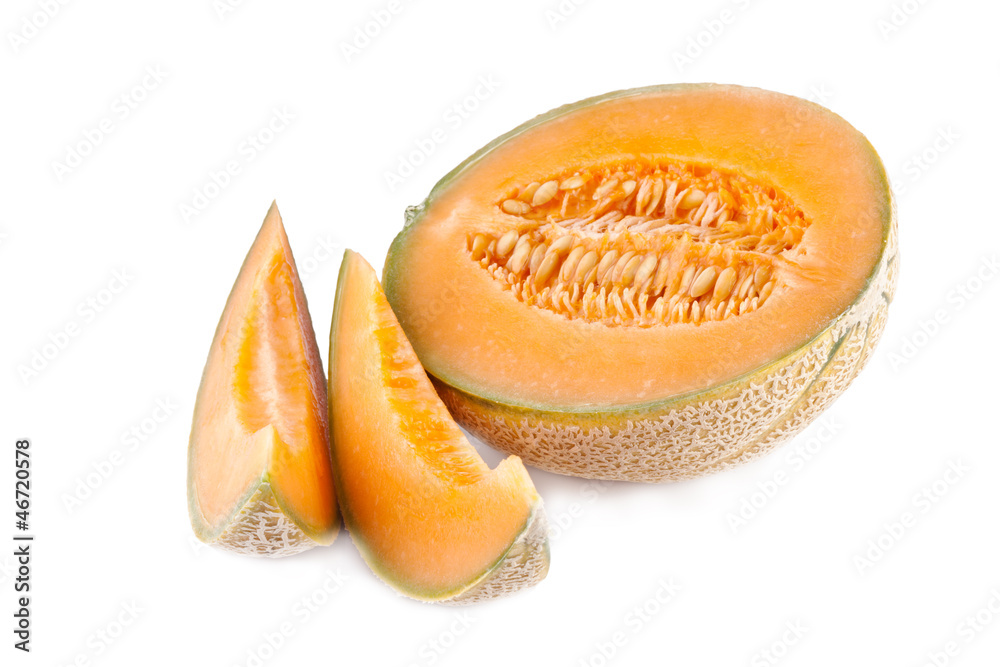 sweet melon isolated on white background sweet melon isolated on white background