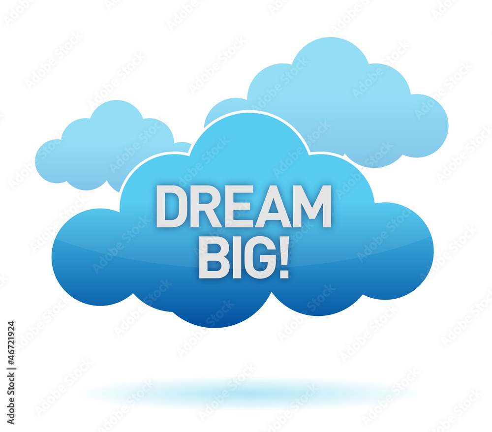 cloud and dream big text cloud and dream big text