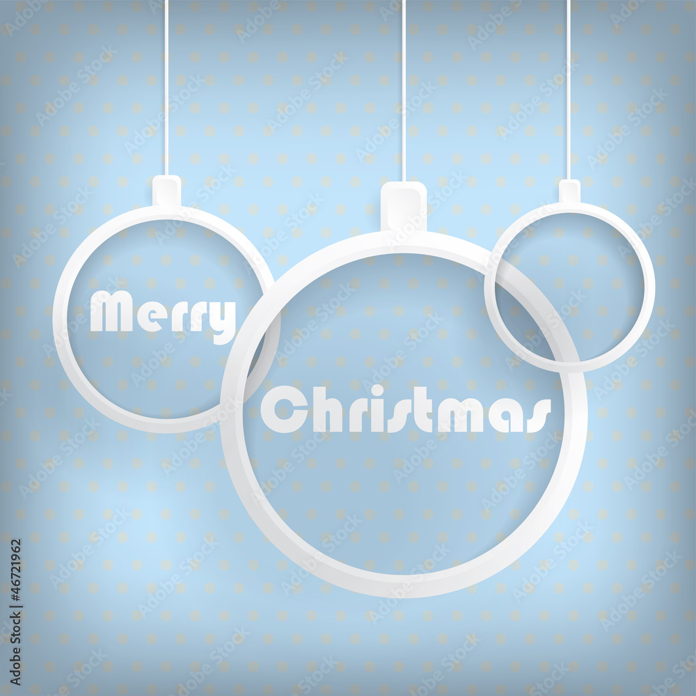 Naklejka premium Card with Christmas balls