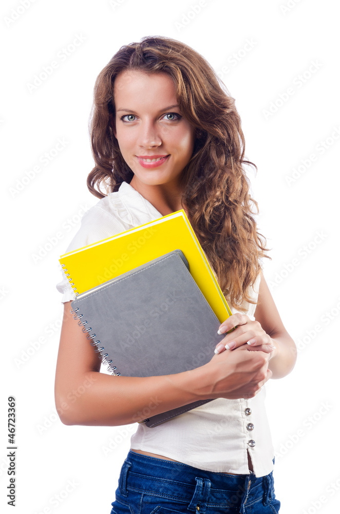 Young student isolated on the white Young student isolated on the white
