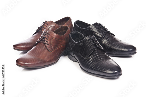 Male shoes isolated on the white