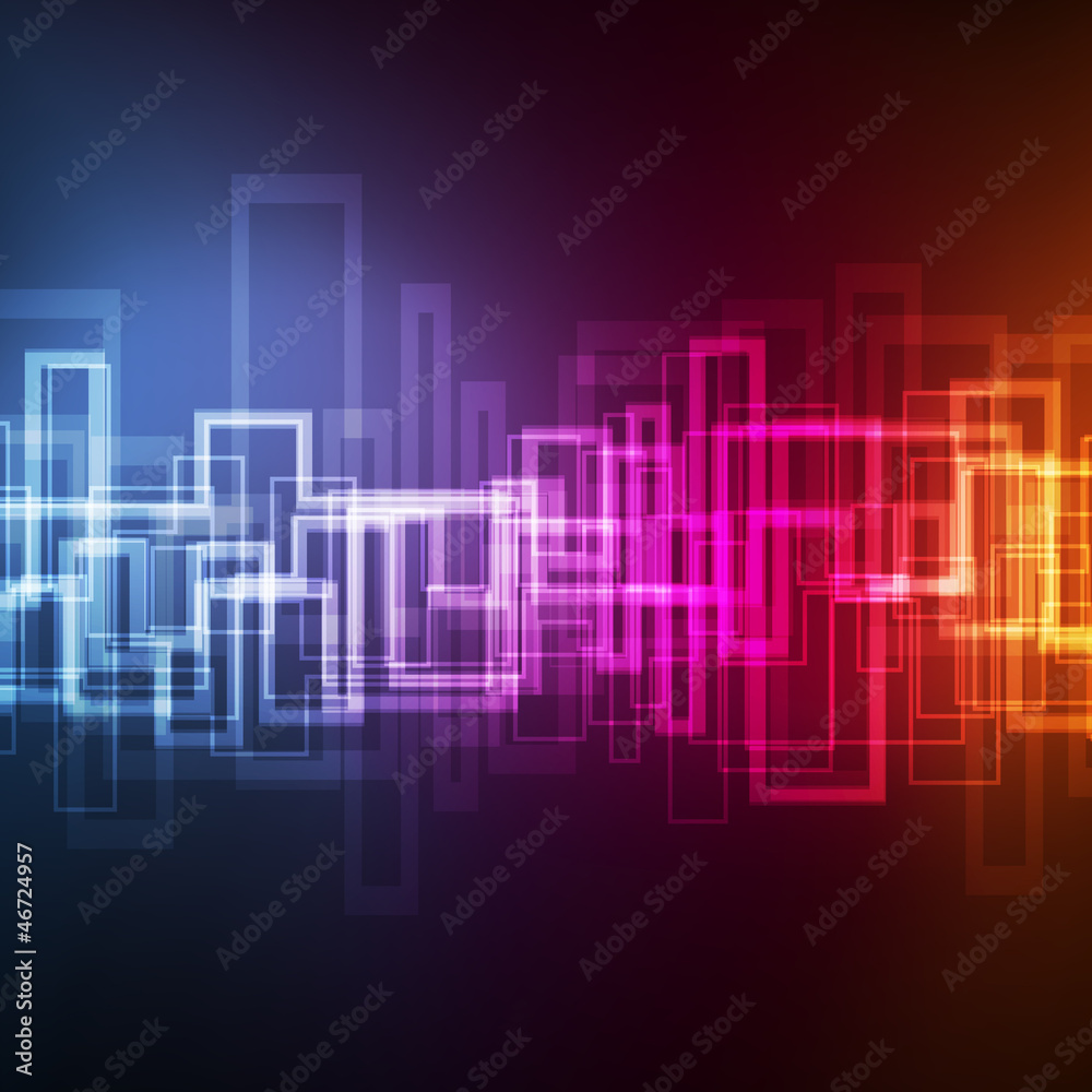 Neon abstract lines design on dark background Neon abstract lines design on dark background