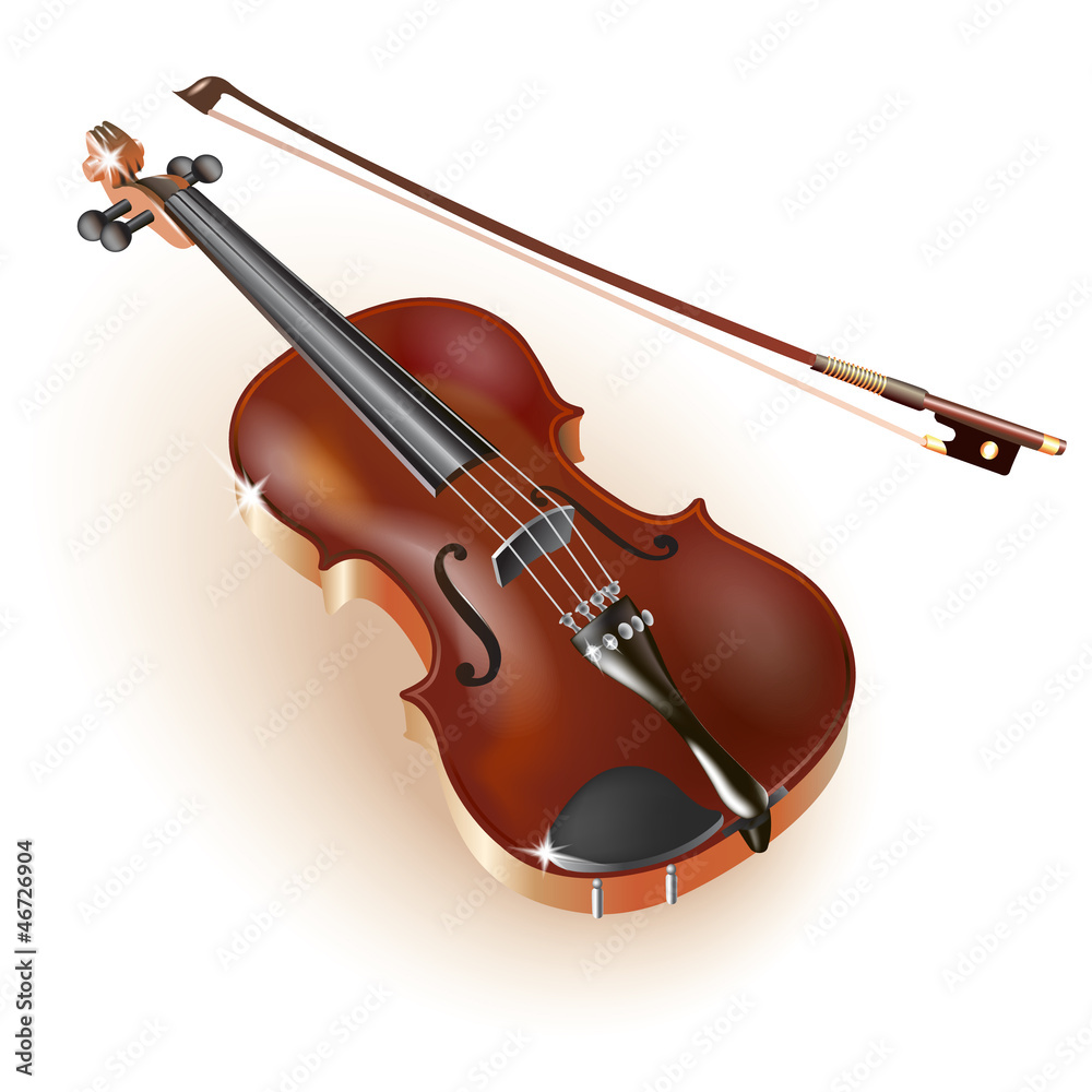 Classical violin, isolated on white background Classical violin, isolated on white background