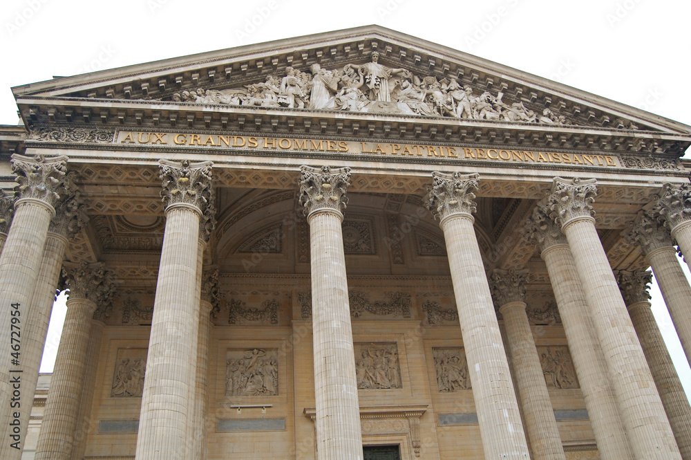Pantheon entrance in Paris