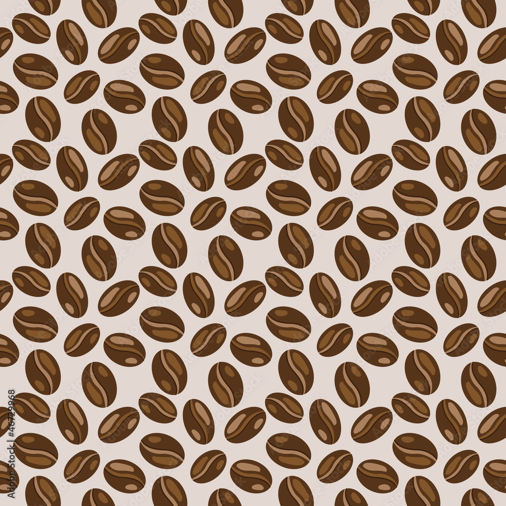 Seamless vector background with coffee beans Seamless vector background with coffee beans