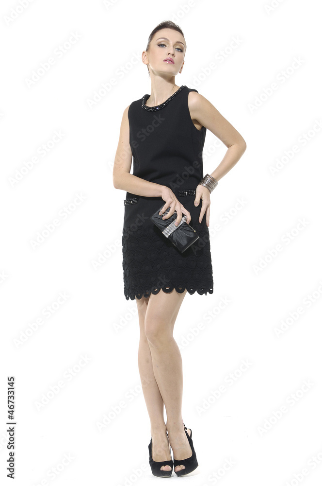 young fashion female holding bag Isolated Studio young fashion female holding bag Isolated Studio
