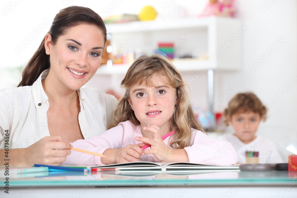 Fototapeta premium Primary school teacher