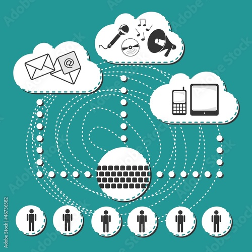 użytkownicy systemu nowoczesne technologie ilustracja
