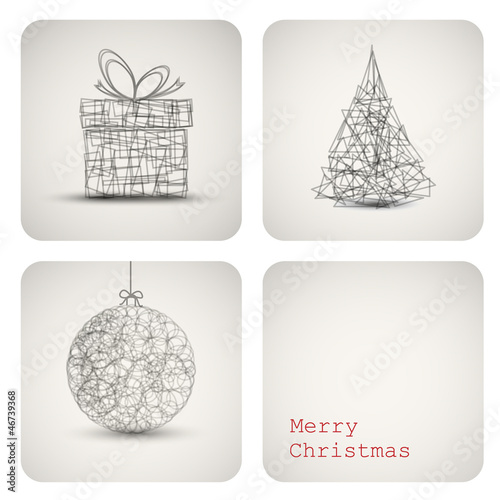 Vector christmas decoration card