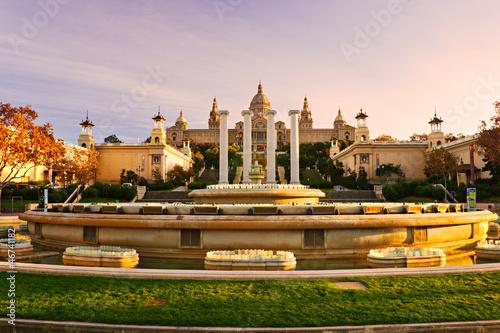 Placa De Espanya, the National Museum in Barcelona. Spain photo