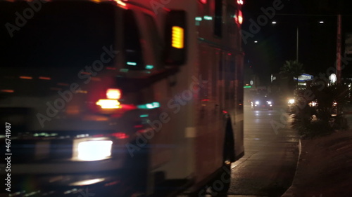 Ambulance speeding in highway