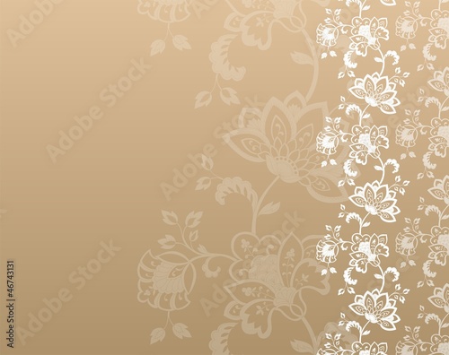 wedding template design, paisley floral pattern , India