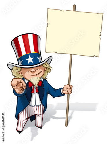 Uncle Sam 'I Want You' Placard