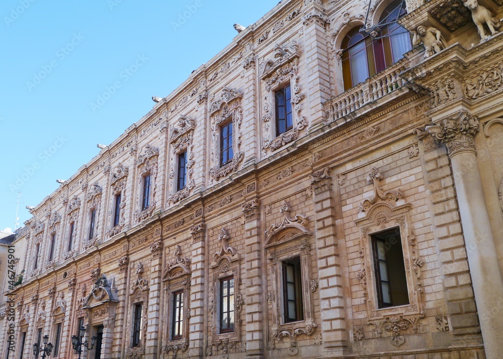 The palazzo della provincial in Lecce in Apulia in Italy