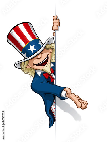 Uncle Sam Presenting a Banner