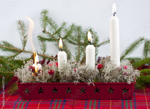 Candles setting fire