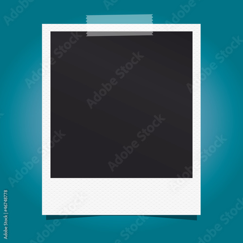 Realistic photo polaroid with texture