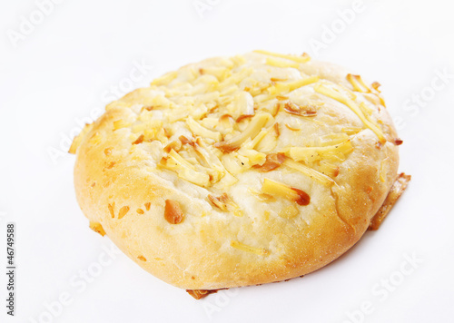 Freshly baked roll with cheese