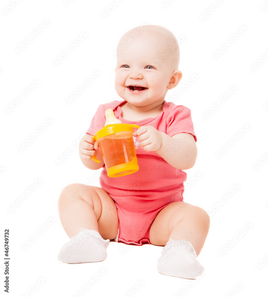 baby with juice