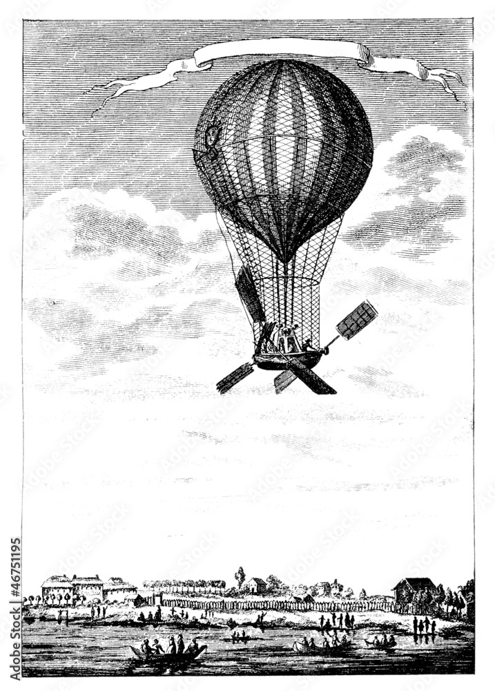 Fototapeta premium Aerostat - end 18th century