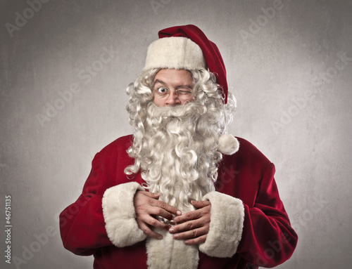 Canvas Print Winking Santa Claus