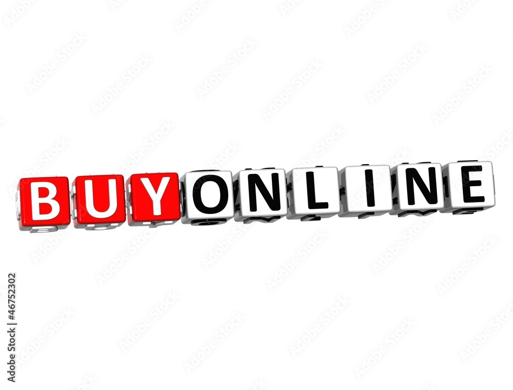 3D Buy Online Button Click Here Block Text 3D Buy Online Button Click Here Block Text
