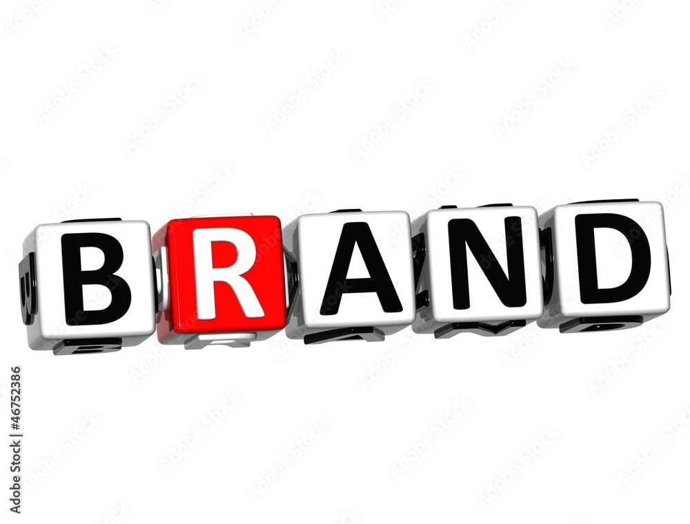 3D Brand Button Click Here Block Text 3D Brand Button Click Here Block Text