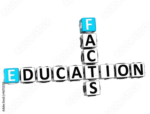 3D Education Facts Crossword