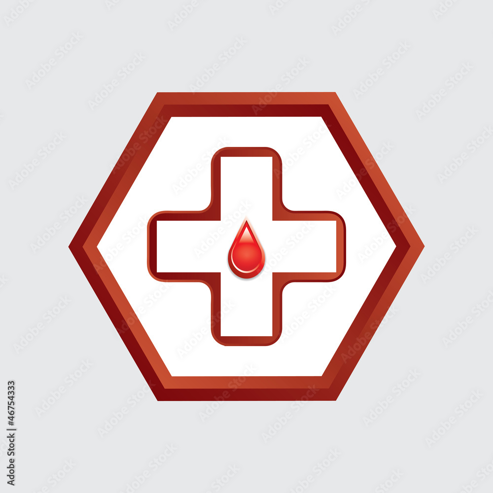 Obraz premium First aid medical button .