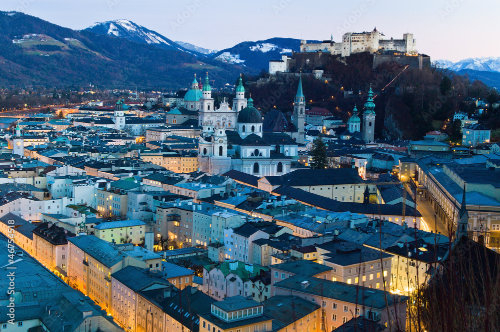 Salzburg, Österreich, Stadt Ansicht