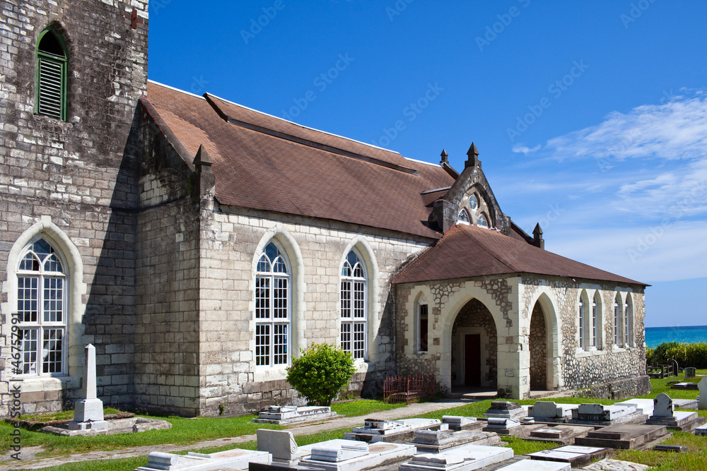 Ancient colonial church. Jamaica Ancient colonial church. Jamaica