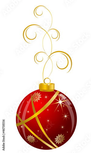 boule rouge de Noël