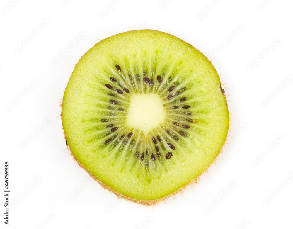 Fresh kiwi fruit slice on white background Fresh kiwi fruit slice on white background