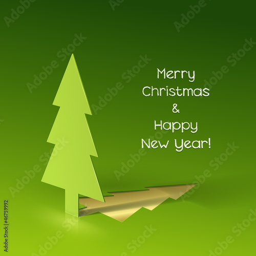 Christmas tree made of paper
