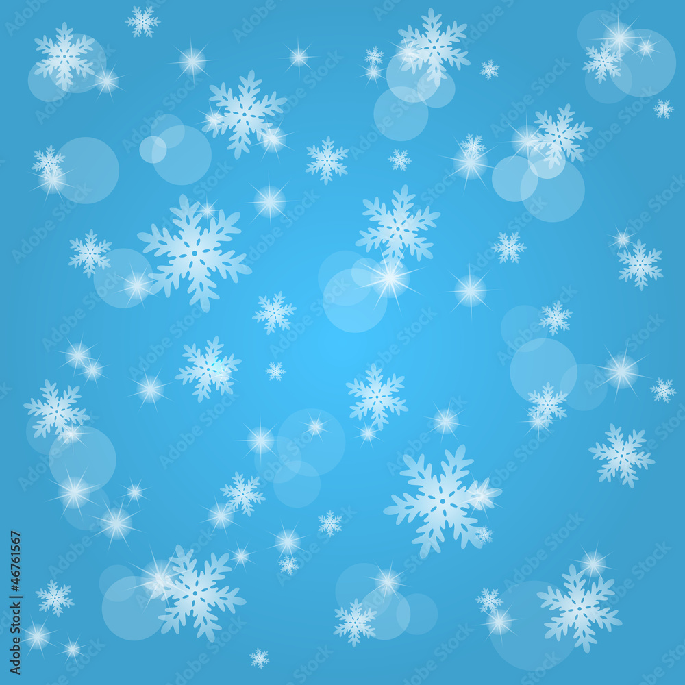 Snow fall. Abstract winter background.