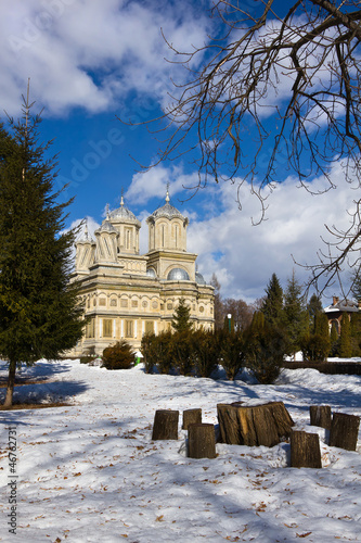 Curtea de Arges Monastery in winter