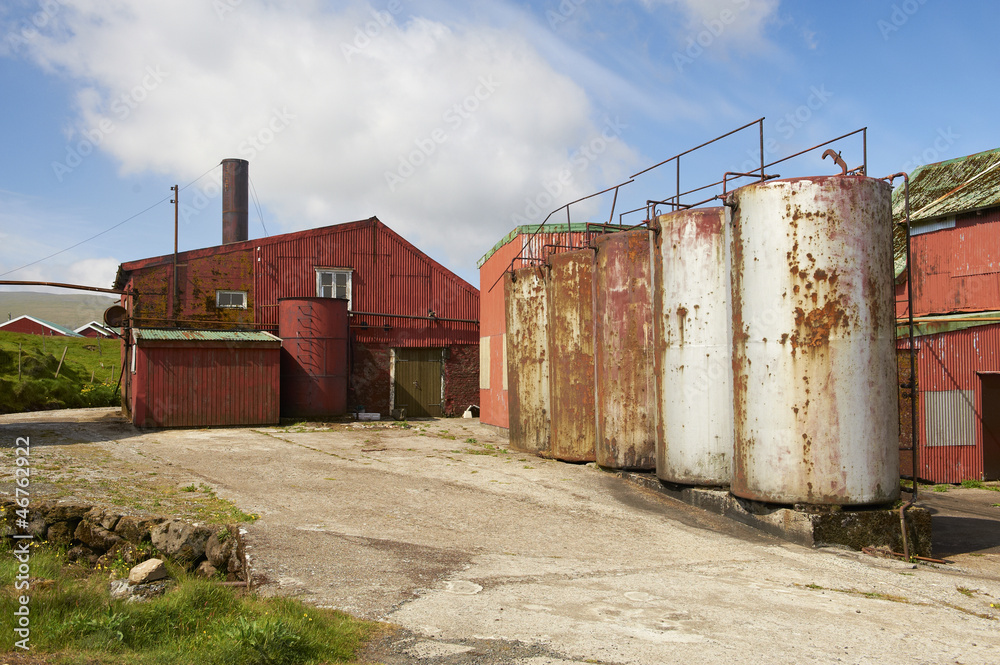 Abandonded old whaling station in the Faroe Islands Abandonded old whaling station in the Faroe Islands