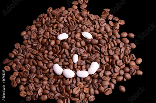 Haricot and coffe beans