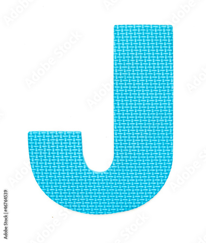 Rubber alphabet J isolated