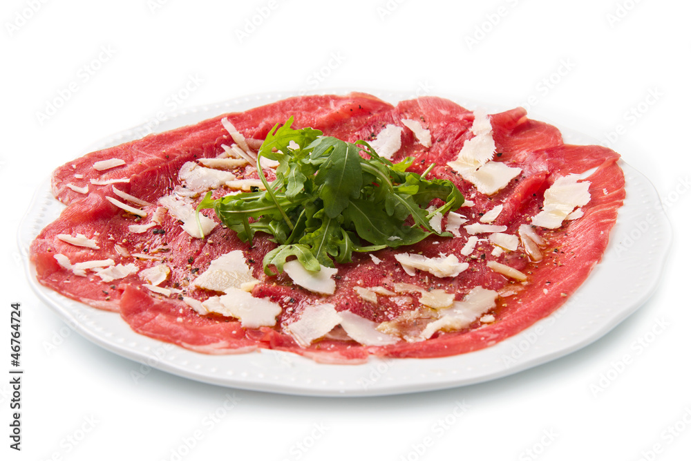 carpaccio di carne con gran e rucola carpaccio di carne con gran e rucola
