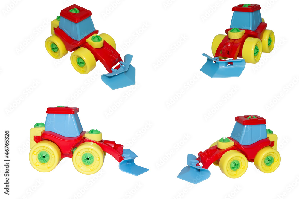 Toy, the bulldozer for snow cleaning. Toy, the bulldozer for snow cleaning.