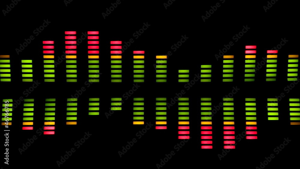 music graphic equalisers and audio analysis clip